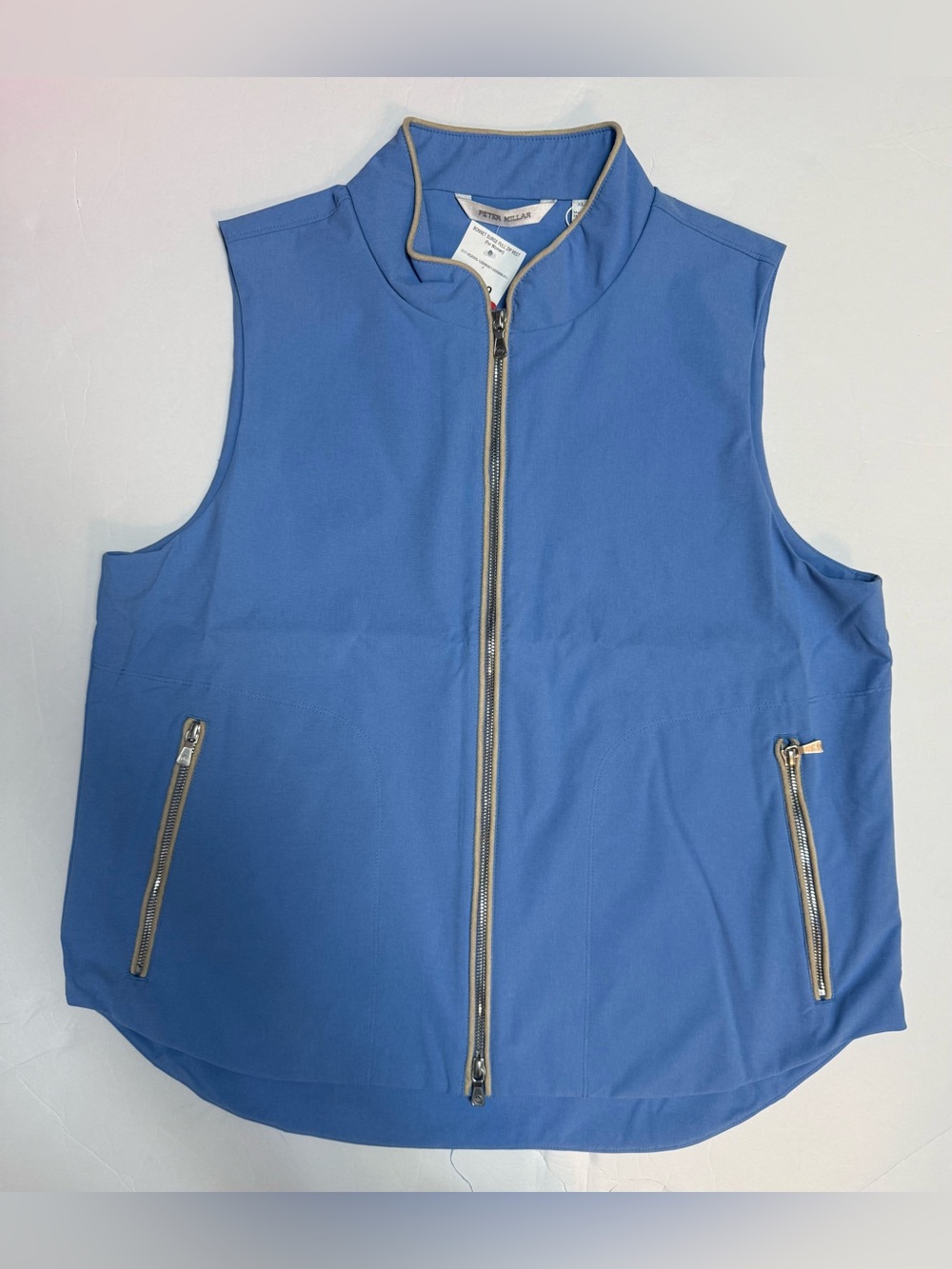 NWT Peter Millar women’s Bonnet Blue Surge full zip Performance Vest XL